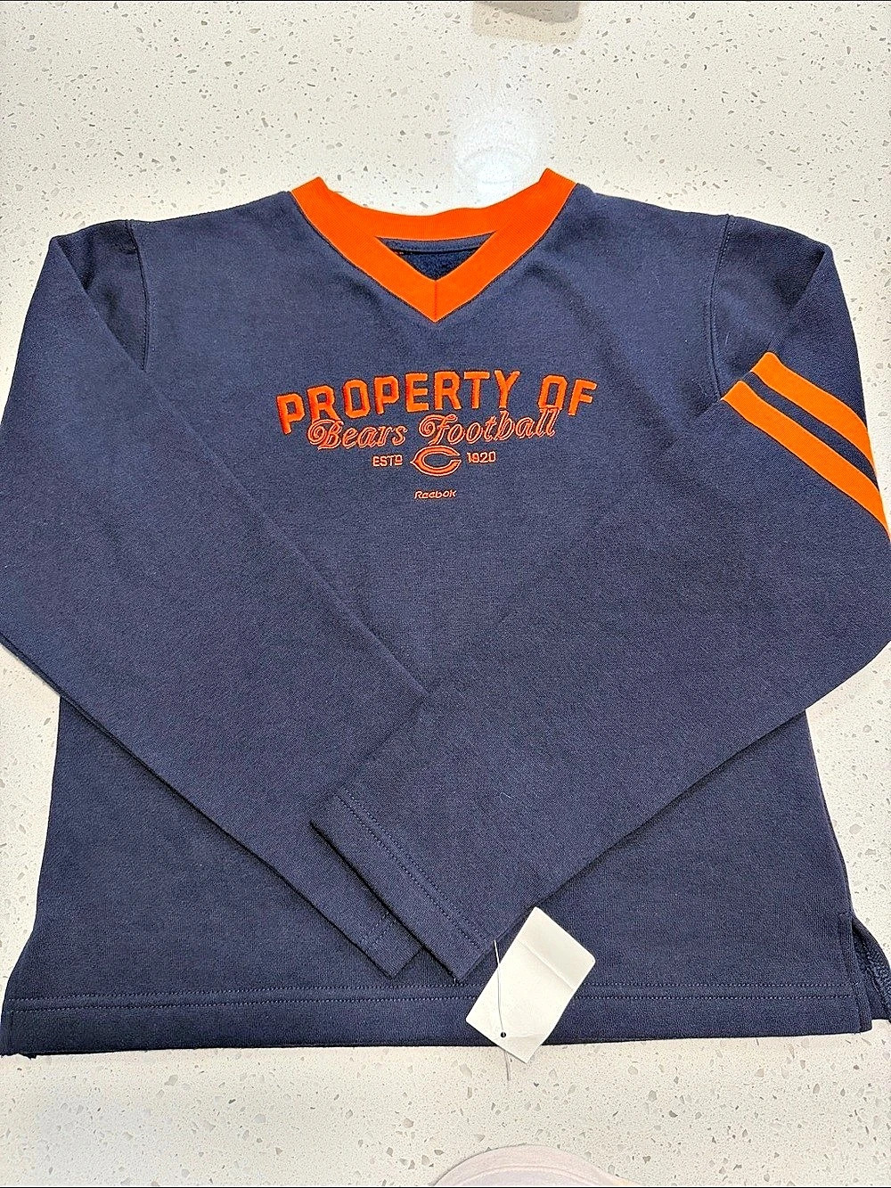 Reebok Team Apparel Football Jersey Blue & Orange 12 NWT
